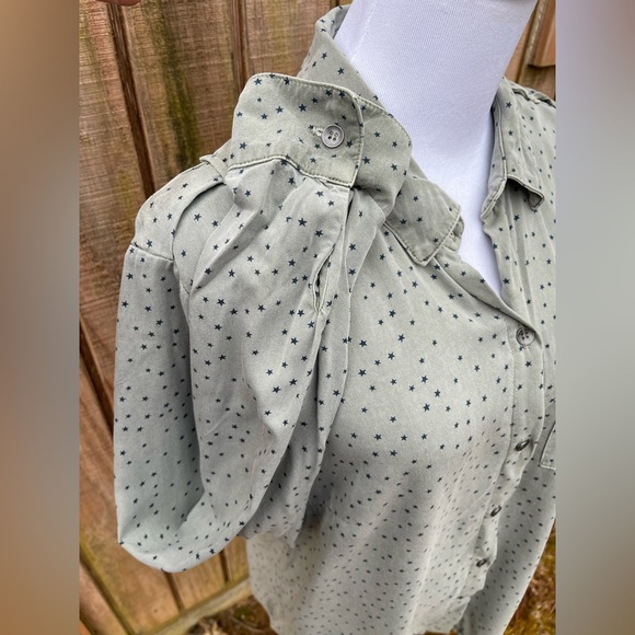 Splendid Star Printed Button Down Shirt Size Medium - Picture 3 of 8